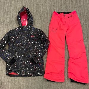 Youth Under Armour Cold Gear Infrared Winter Jacket and Snow Pants Set. Medium